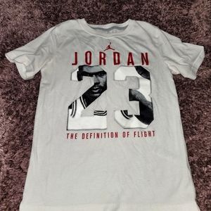 Boys medium red and black Jordan shirt